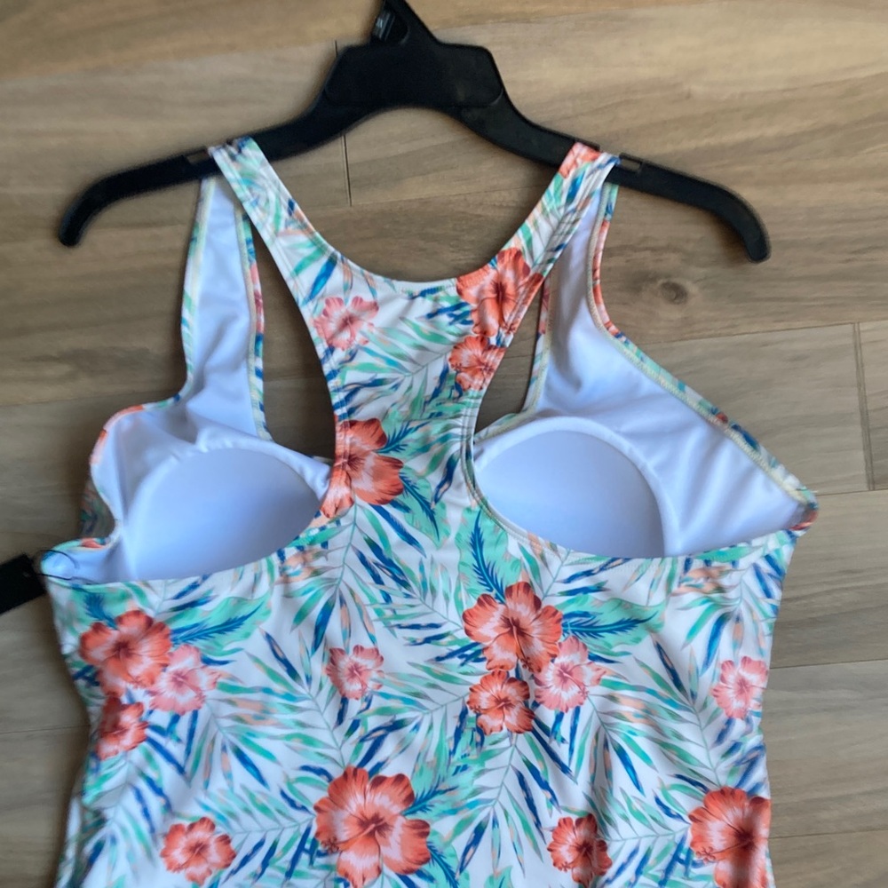 Nicole Miller One piece racerback Swimsuit Bellini blossom floral printed 3X - Picture 10 of 17
